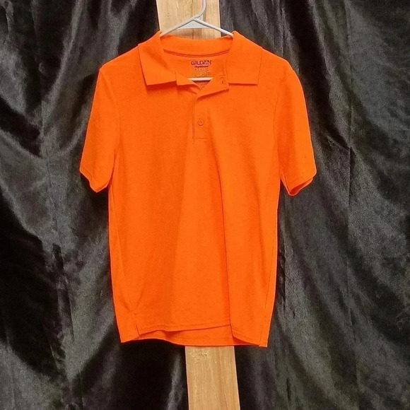 Bright orange Polo like new size small dry blend gildan brand - Picture 1 of 5